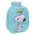 Safta Snoopy Mochila 3D - Portabotellas - Hombreras Acolchadas - Asa de Mano Superior - 27x33x10cm - Color Azul Pastel