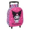 Safta Kuromi Mochila con Carro - Portabotellas - Hombreras Acolchadas - Asa de Mano - 27x33x10cm - Color Magenta