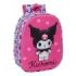 Safta Kuromi Mochila 3D - Portabotellas - Hombreras Acolchadas - Asa de Mano Superior - 27x33x10cm - Color Magenta