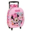Safta Minnie Mouse Mochila con Carro - Portabotellas - Hombreras Acolchadas - Asa de Mano - 27x33x10cm - Color Rosa