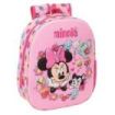 Safta Minnie Mouse Mochila 3D - Portabotellas - Hombreras Acolchadas - Asa de Mano Superior - 27x33x10cm - Color Rosa