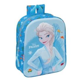 Safta Frozen 3D Mochila Guarderia 3D - 6L - Cremallera - Asa de Mano - 22x27x10cm - Color Azul Claro