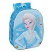 Safta Frozen 3D Mochila 3D - Portabotellas - Hombreras Acolchadas - Asa de Mano Superior - 27x33x10cm - Color Azul Claro