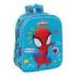 Safta Spidey Mochila Guarderia 3D - 6L - Cremallera - Asa de Mano - 22x27x10cm - Color Azul