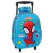 Safta Spidey Mochila con Carro - Portabotellas - Hombreras Acolchadas - Asa de Mano - 27x33x10cm - Color Azul