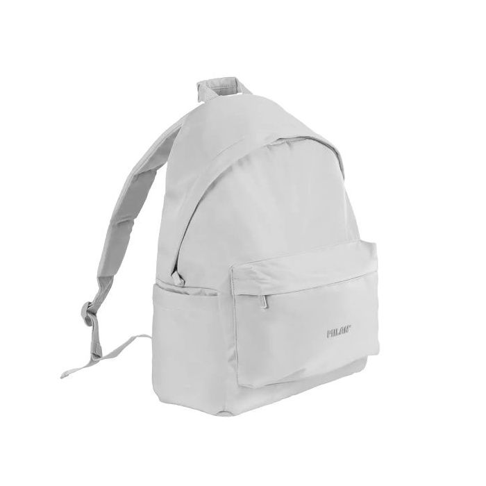 Milan Shadow Mochila Escolar Clasica 22L - Compartimento Interior para Portatil - Bolsillo Frontal y Lateral - Color Gris