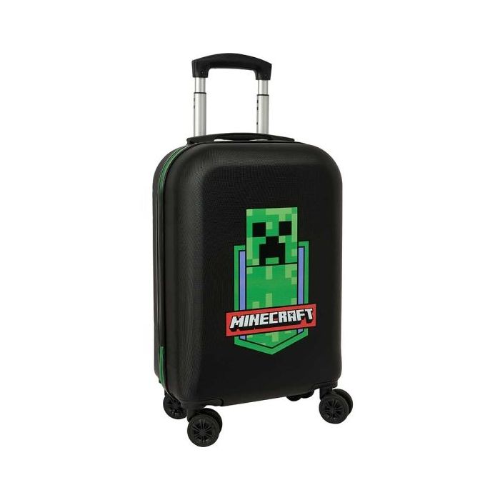 Safta Minecraft Maleta Trolley de Cabina de 20  - Candado de Combinacion - Asa Extensible - Interior Forrado - Ruedas Dobles 360
