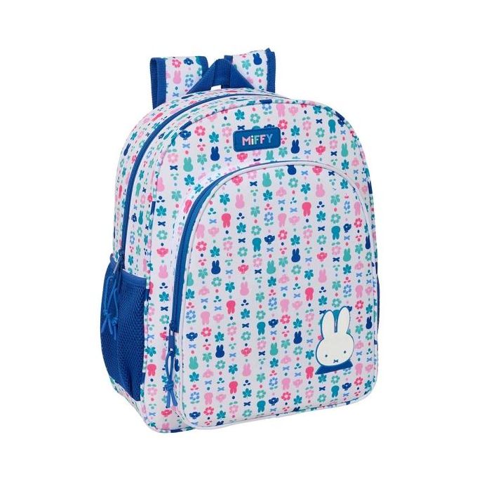 Safta Miffy Bunny Mochila - Adaptable a Carro - Bolsillo Frontal - Portabotellas - Cremallera con Doble Tirador - Asa de Mano -