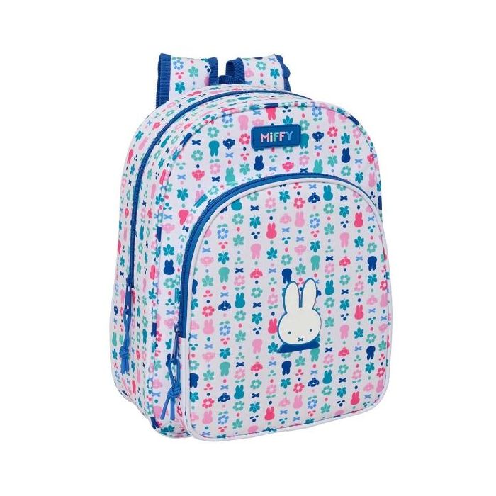 Safta Miffy Bunny Mochila Infantil - Portabotellas - Bolsillo Frontal - Adaptable a Carro - Hombreras Acolchadas - 26x34x11cm -