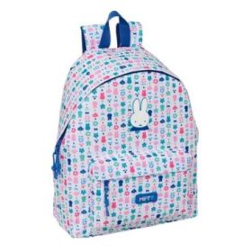 Safta Miffy Bunny Mochila - Bolsillo Frontal - Espalda Acolchada - Hombreras Ergonomicas - Cremallera con Doble Tirador - Asa de