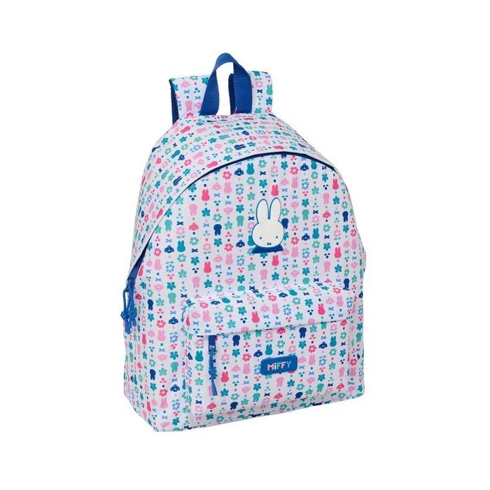Safta Miffy Bunny Mochila - Bolsillo Frontal - Espalda Acolchada - Hombreras Ergonomicas - Cremallera con Doble Tirador - Asa de