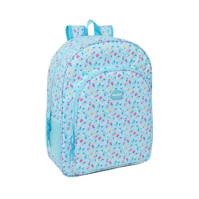 Safta Blackfit8 Petalos Mochila - Adaptable a Carro - Bolsillo Frontal - Portabotellas - Cremallera con Doble Tirador - Asa de M
