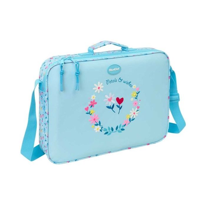 Safta Blackfit8 Petalos Maletin con Cremallera - Bandolera Ajustable - Asa Forrada - Doble Tirador - Fondo Semirigido - 38x28x6c