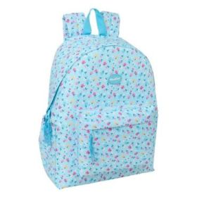Safta Blackfit8 Petalos Mochila para Portatiles hasta 14.1  - Asa de Mano - Bolsillo Frontal - Acolchada - 31x43x13cm - Color Az