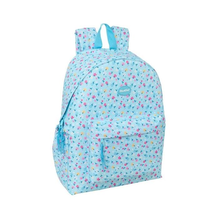Safta Blackfit8 Petalos Mochila para Portatiles hasta 14.1  - Asa de Mano - Bolsillo Frontal - Acolchada - 31x43x13cm - Color Az