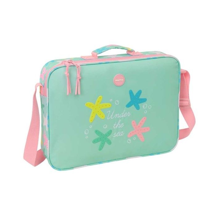 Safta Estrellas Maletin con Cremallera - Bandolera Ajustable - Asa Forrada - Doble Tirador - Fondo Semirigido - 38x28x6cm - Colo