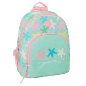 Safta Estrellas Mini Mochila - Bolsillo Frontal y Trasero - Cremallera - Hombreras Ajustables - Asa Superior - Compacta y Ligera
