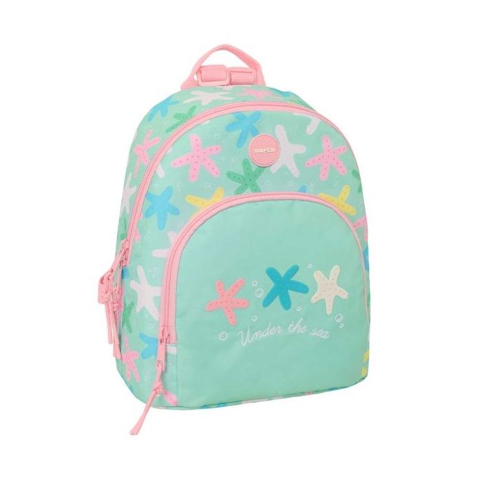 Safta Estrellas Mini Mochila - Bolsillo Frontal y Trasero - Cremallera - Hombreras Ajustables - Asa Superior - Compacta y Ligera
