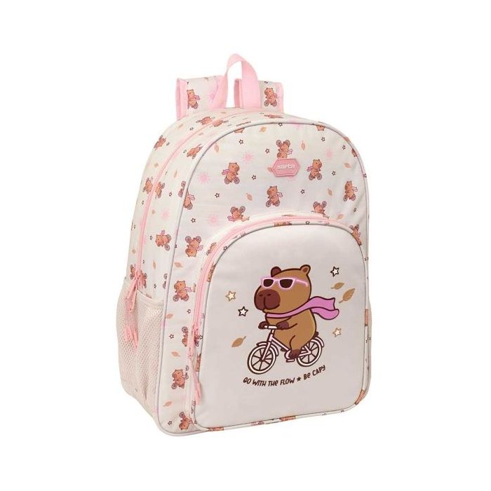 Safta Capibara Mochila - Adaptable a Carro - Bolsillo Frontal - Portabotellas - Cremallera con Doble Tirador - Asa de Mano - Hom