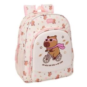 Safta Capibara Mochila - 15L - Adaptable a Carro - Bolsillo Frontal - Portabotellas - Cremallera con Doble Tirador - Asa de Mano