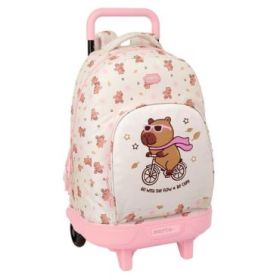 Safta Capibara Mochila con Carro - Extraible - 33L - Portabotellas - Tarjeta de Identificacion Personal - Cremallera con Doble T