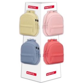Safta Basics - 8 Ganchos - 16 Mochilas Incluidas - Carton Reciclado - 42x160x42cm - Colores Surtidos