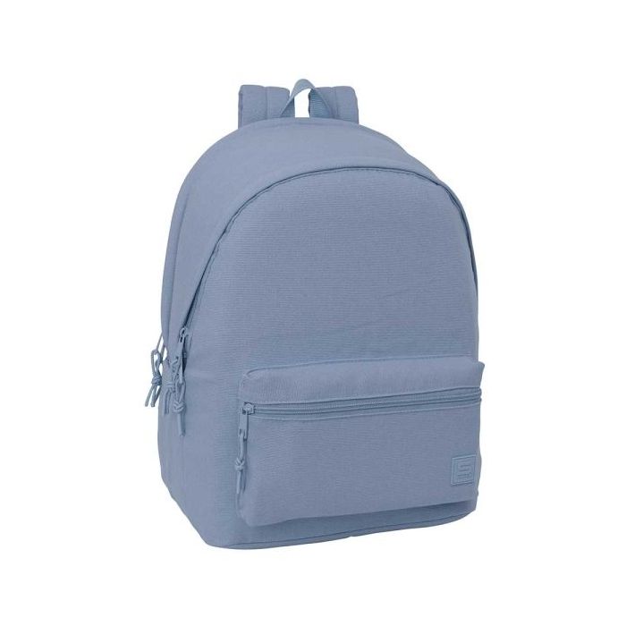 Safta Basic Mochila para Portatiles hasta 15.6  - Bolsillo para Tablet hasta 11  - Antirrobo - Asa de Mano - Conector USB - Crem