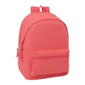 Safta Basic Marsala Mochila para Portatiles hasta 15.6  - Bolsillo para Tablet hasta 11  - Antirrobo - Asa de Mano - Conector US