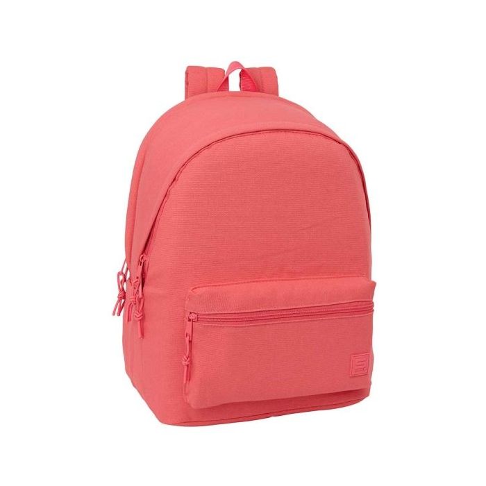 Safta Basic Marsala Mochila para Portatiles hasta 15.6  - Bolsillo para Tablet hasta 11  - Antirrobo - Asa de Mano - Conector US