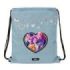 Safta K-Pop Demon Hunters Huntr/X Saco Plano - Cierre con Cordones - Bolsillo Interior con Cremallera - 35x40x1cm - Color Azul C