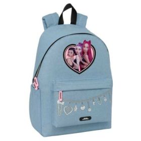 Safta K-Pop Demon Hunters Huntr/X Mochila para Portatiles hasta 14.1  - Portabotellas - Cremallera con Doble Tirador - Asa de Ma