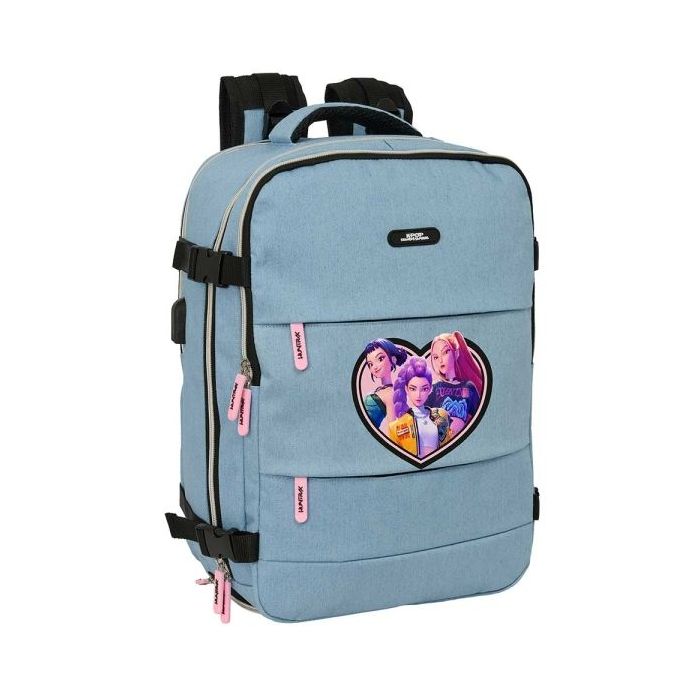 Safta K-Pop Demon Hunters Huntr/X Mochila de Cabina - Bolsillo para Portatil hasta 15.6  - Portabotellas - USB - Zapatillero - T