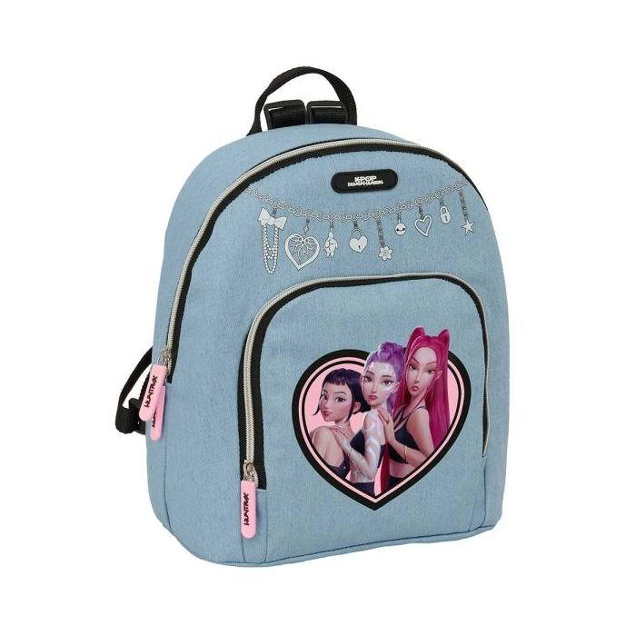 Safta K-Pop Demon Hunters Huntr/X Mini Mochila - Bolsillo Frontal y Trasero - Cremallera - Hombreras Ajustables - Asa Superior -