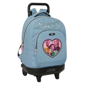 Safta K-Pop Demon Hunters Huntr/X Mochila con Carro - Extraible - 33L - Portabotellas - Tarjeta de Identificacion Personal - Dob