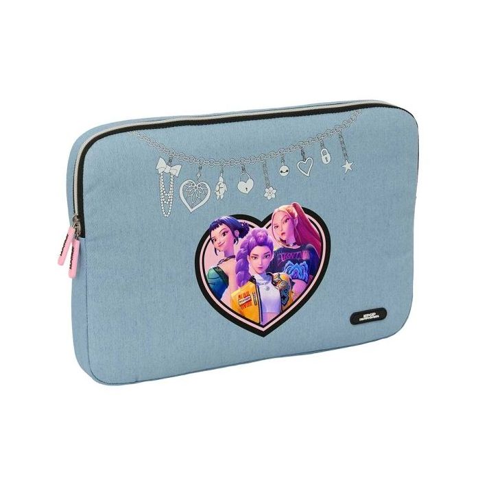 Safta K-Pop Demon Hunters Huntr/X Funda para Portatil hasta 15.6  - Interior Acolchado - Cremallera con Doble Cursor - 39.5x27.5