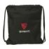 Safta Sevilla FC Saco Plano - Cierre con Cordones - Bolsillo Interior con Cremallera - 35x40x1cm - Color Negro
