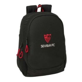 Safta Sevilla FC Mochila - 23L - Adaptable a Carro - Espalda Acolchada - Portabotellas - Cremallera con Doble Tirador - Asa de M