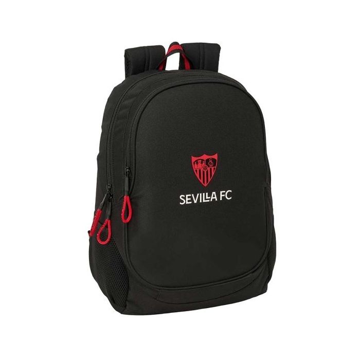 Safta Sevilla FC Mochila - 23L - Adaptable a Carro - Espalda Acolchada - Portabotellas - Cremallera con Doble Tirador - Asa de M