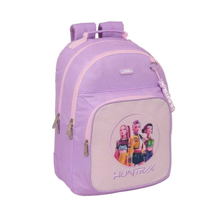 Safta K-Pop Demon Hunters Iconic Mochila - Adaptable a Carro - Bolsillo Frontal - Portabotellas - Cremallera con Doble Tirador -