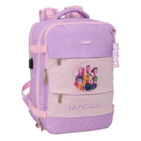 Safta K-Pop Demon Hunters Iconic Mochila de Cabina - Bolsillo para Portatil hasta 15.6  - Portabotellas - USB - Zapatillero - Tr