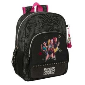 Safta K-Pop Demon Hunters Energy Mochila - Adaptable a Carro - Bolsillo Frontal - Portabotellas - Cremallera con Doble Tirador -