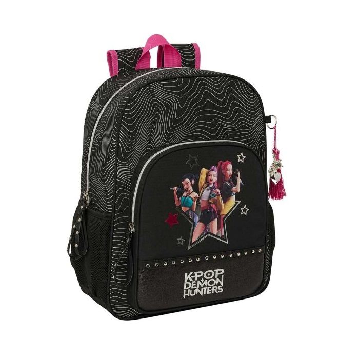 Safta K-Pop Demon Hunters Energy Mochila - Adaptable a Carro - Bolsillo Frontal - Portabotellas - Cremallera con Doble Tirador -