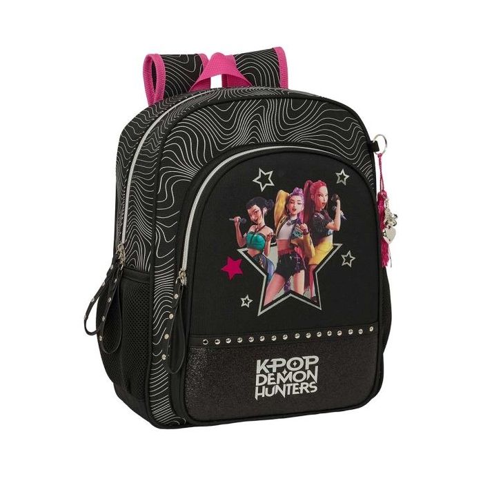 Safta K-Pop Demon Hunters Energy Mochila - 15L - Adaptable a Carro - Bolsillo Frontal - Portabotellas - Cremallera con Doble Tir