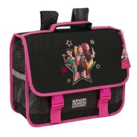 Safta K-Pop Demon Hunters Energy Mochila Cartera Escolar - Solapa - Bolsillo con Cremallera - Espalda Acolchada - Hombreras Ajus