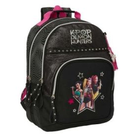Safta K-Pop Demon Hunters Energy Mochila - Adaptable a Carro - Bolsillo Frontal - Portabotellas - Cremallera con Doble Tirador -