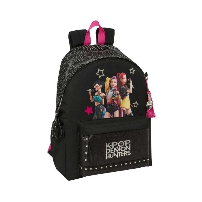 Safta K-Pop Demon Hunters Energy Mochila para Portatiles hasta 14.1  - Portabotellas - Cremallera con Doble Tirador - Asa de Man