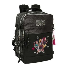 Safta K-Pop Demon Hunters Energy Mochila de Cabina - Bolsillo para Portatil hasta 15.6  - Portabotellas - USB - Zapatillero - Tr
