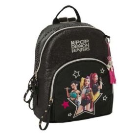 Safta K-Pop Demon Hunters Energy Mini Mochila - Bolsillo Frontal y Trasero - Cremallera - Hombreras Ajustables - Asa Superior -