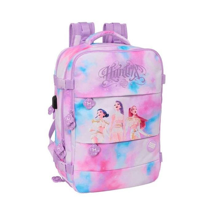 Safta K-Pop Demon Hunters Artist Mochila de Cabina - Bolsillo para Portatil hasta 15.6  - Portabotellas - USB - Zapatillero - Tr