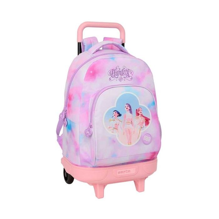 Safta K-Pop Demon Hunters Artist Mochila con Carro - Extraible - 33L - Portabotellas - Tarjeta de Identificacion Personal - Dobl